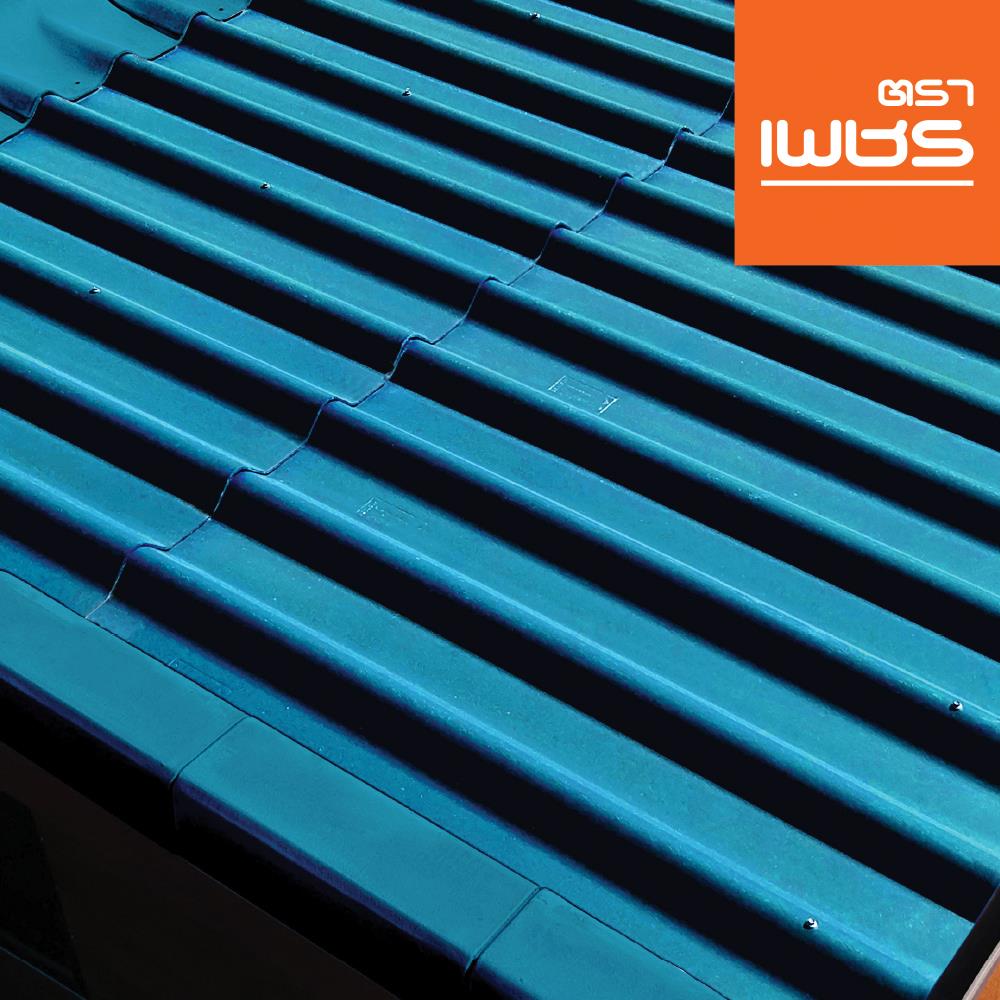 กระเบื้องหลังคา ลอนคู่ ตราเพชร 0.5x50x120 ซม. สีฟ้าร่มรื่น