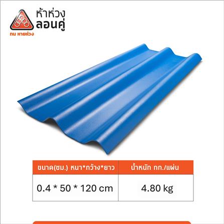 กระเบื้องหลังคาลอนคู่ ห้าห่วง 0.4x50x120 ซม. สีฟ้ารุ่งอรุณ_5