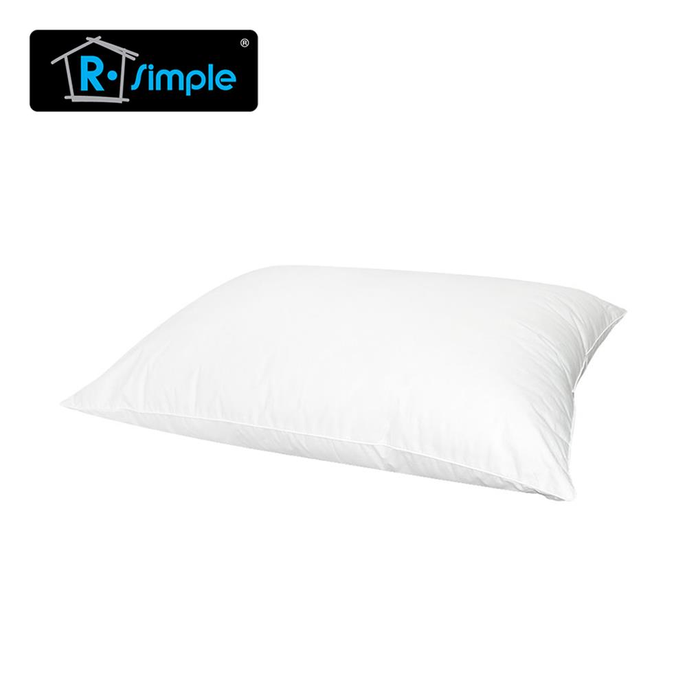หมอนหนุนขนเป็ดเทียม R-SIMPLE GRACEFUL 19x29 นิ้ว สีขาว