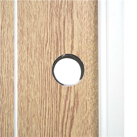 ชุดประตูห้องน้ำ PVC AZLE P4 บานทึบพร้อมวงกบ 70X200 ซม. สีบีช เจาะ_3