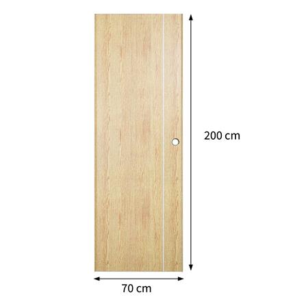 ชุดประตูห้องน้ำ PVC AZLE P4 บานทึบพร้อมวงกบ 70X200 ซม. สีบีช เจาะ_7