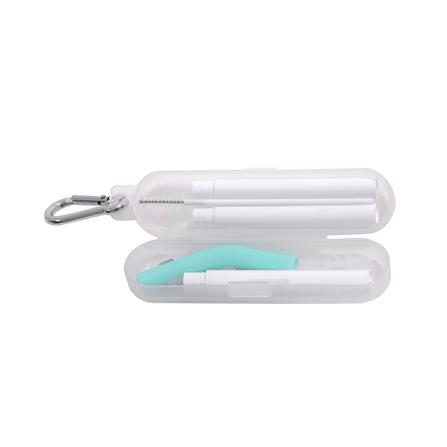 หลอดพกพาพร้อมแปรงทำความสะอาด ECO STRAW KECH สีเขียว_1