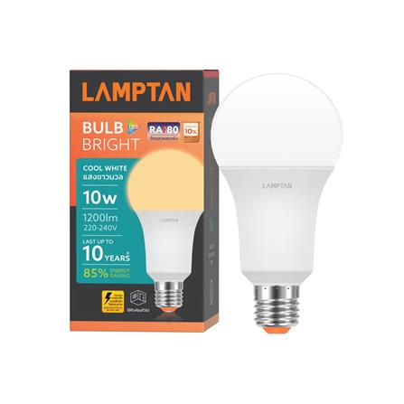 หลอด LED LAMPTAN A60 BRIGHT 10 วัตต์ COOL WHITE E27_2