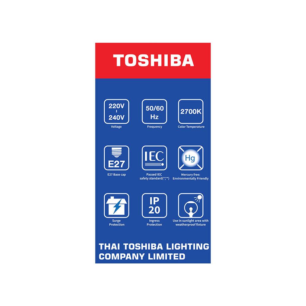 หลอด LED TOSHIBA SUNLIGHT SENSOR 9 วัตต์ E27 WARMWHITE