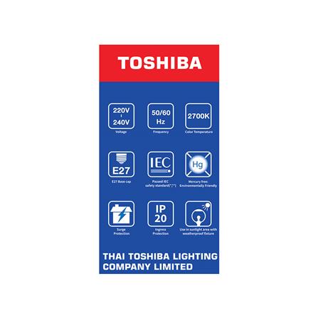 หลอด LED TOSHIBA SUNLIGHT SENSOR 9 วัตต์ E27 WARMWHITE_2