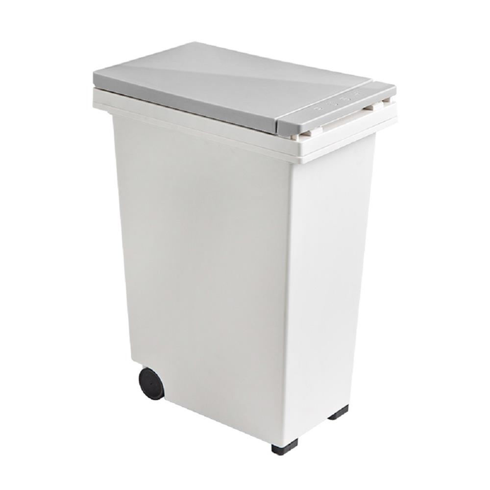SQUARE DUSTBIN TOUCH TOP ACCO VERVE 15L WHITE/GREY