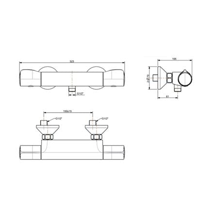 ก๊อกผสมยืนอาบ AMERICAN STANDARD FFAS4950-709500BT0_1