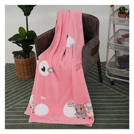ผ้าห่ม HOME LIVING STYLE PIG 50X60 นิ้ว สีชมพู_5