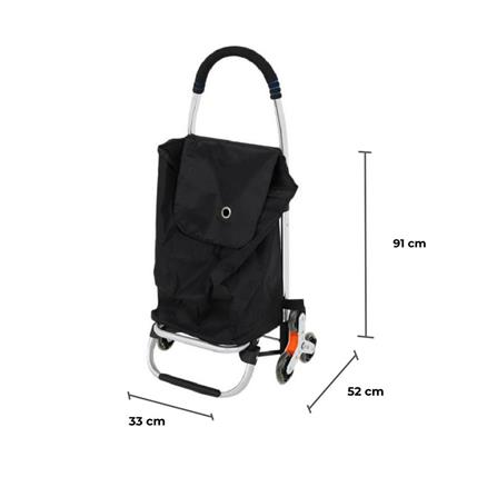 รถเข็นช้อปปิ้งพับได้ มีกระเป๋า 6 ล้อ MATALL Z8 25 กก._5