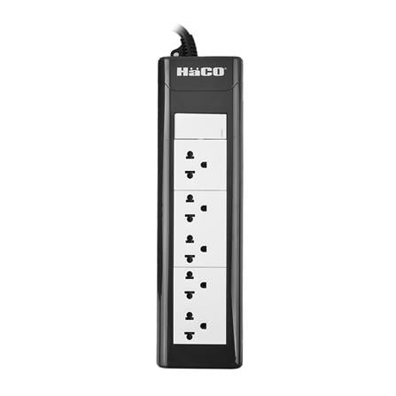 รางปลั๊กไฟ 5ช่อง 1สวิตซ์ HACO EPN-S5EB/5 16 แอมป์ ...