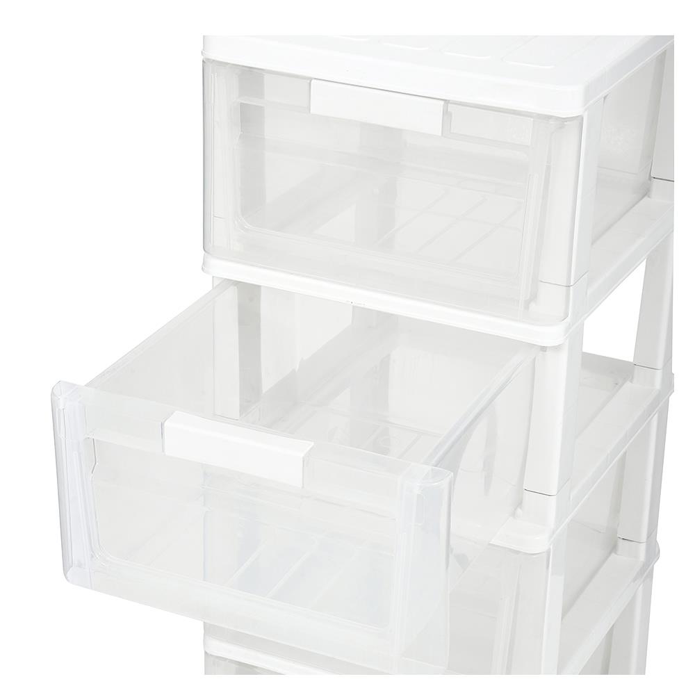 ตู้ลิ้นชัก 4 ชั้น STACKO MAX(S) 34x40x80 ซม. สีใส