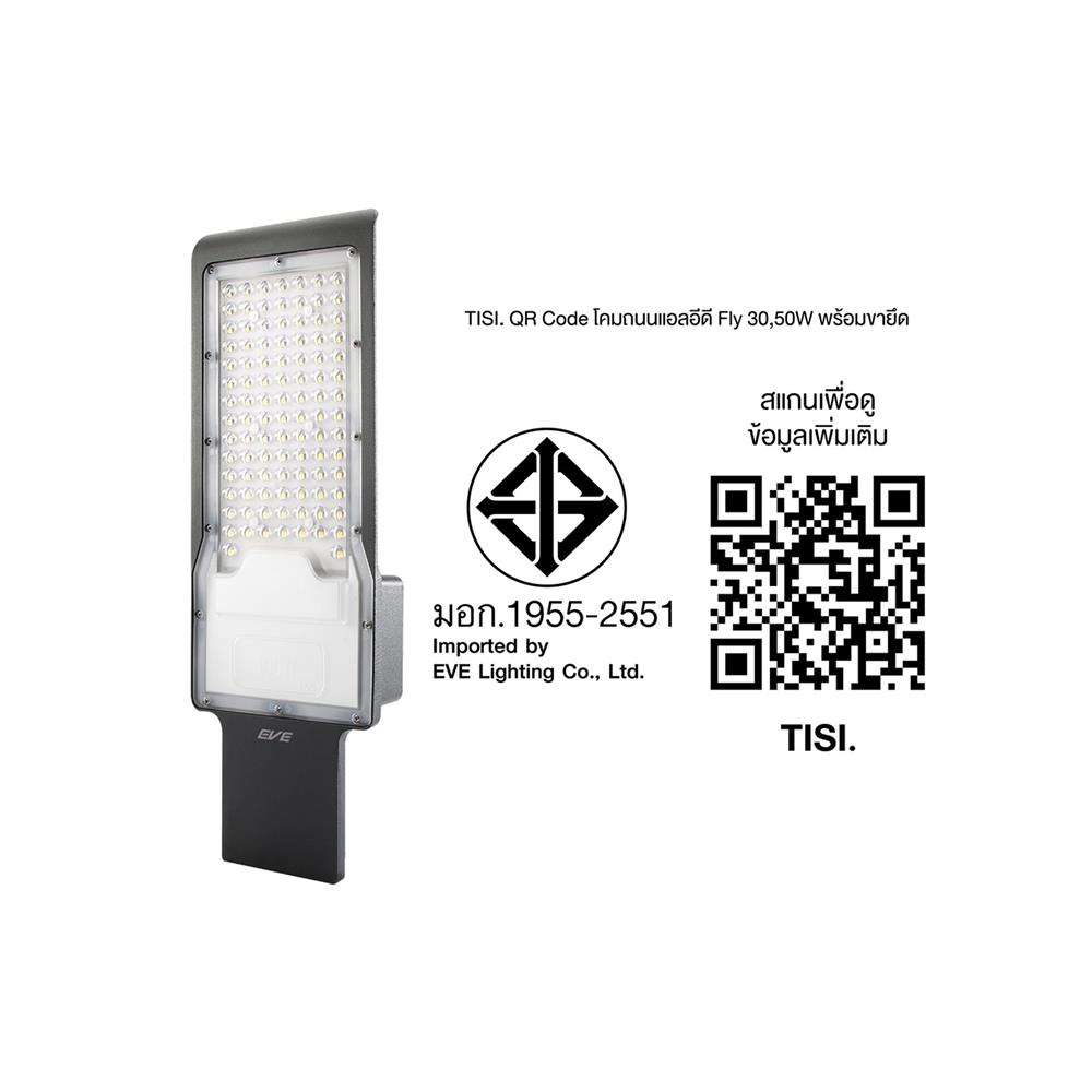 ไฟถนน LED EVE 586055 100 วัตต์ DAYLIGHT สีดำ