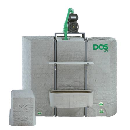 แท้งค์น้ำบนดิน DOS MOB WATER PAC 900 ลิตร สีเทาอ่อน+ปั๊มน้ำ MITSUBISHI EP305R_1