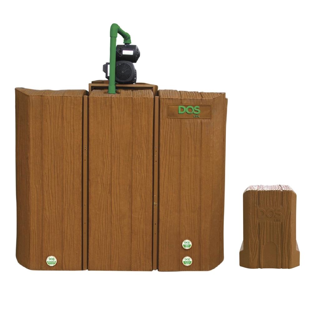 แท้งค์น้ำบนดิน DOS TIMBERA WATER PAC 900 ลิตร LIGHT OAK+ปั๊มน้ำ MITSUBISHI EP155