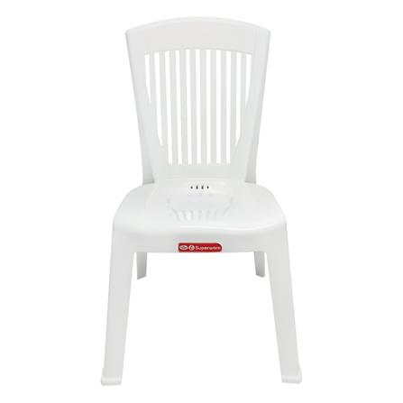 เก้าอี้พลาสติกลายตรง SUPERWARE CH-63 สีขาว_1