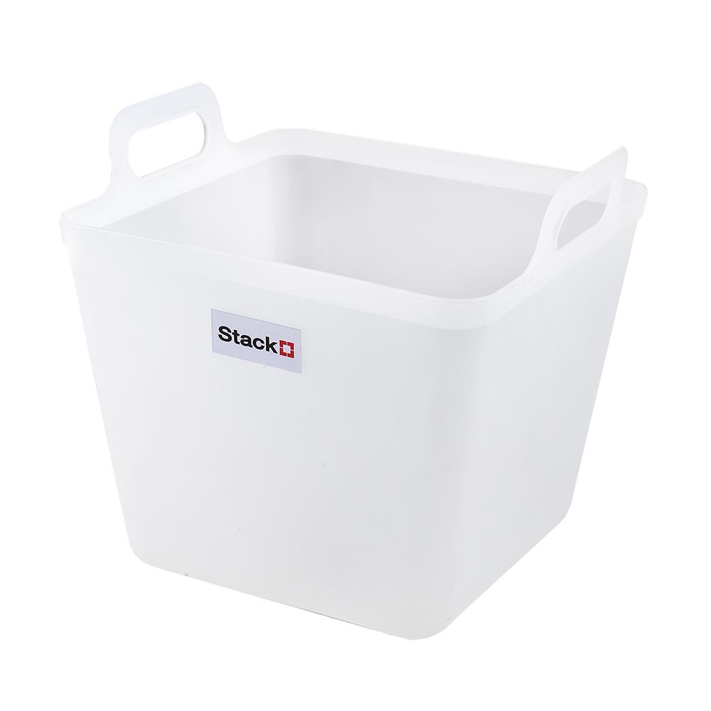 กล่องหูหิ้ว STACKO รุ่นมินนี่ เอียร่า 30x30x30.5 ซม. สีขาวใส