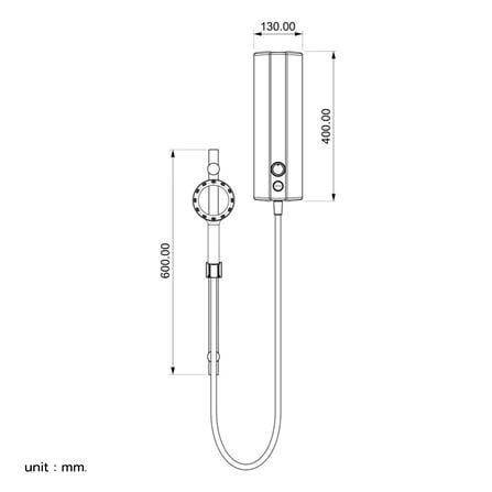 ฝักบัวสายอ่อนพร้อมเครื่องทำน้ำอุ่น HAFELE รุ่น 495.60.074 สีดำ_1