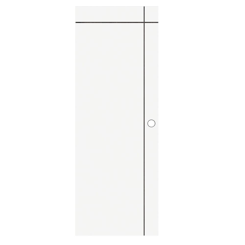 ประตูภายนอก UPVC เจาะลูกบิด PARAZZO PUN06 90x220 ซม. สีขาว