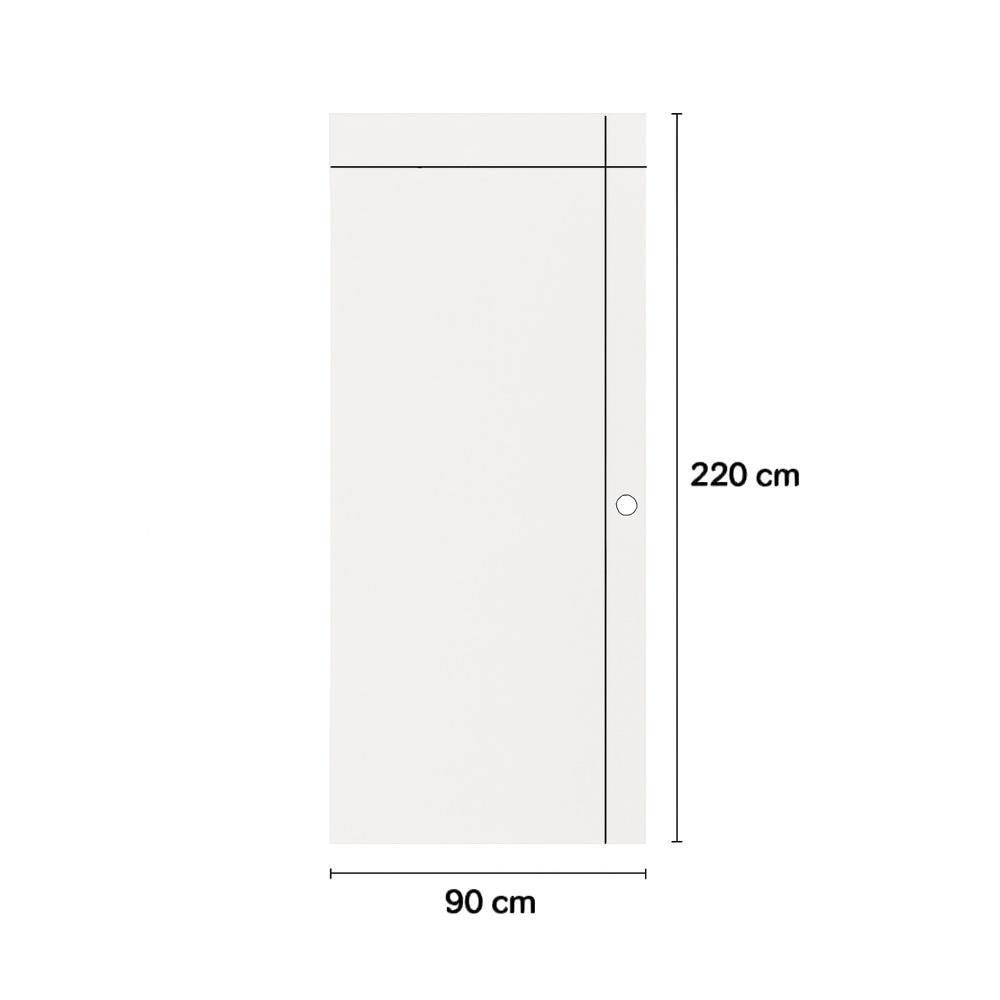 ประตูภายนอก UPVC เจาะลูกบิด PARAZZO PUN06 90x220 ซม. สีขาว