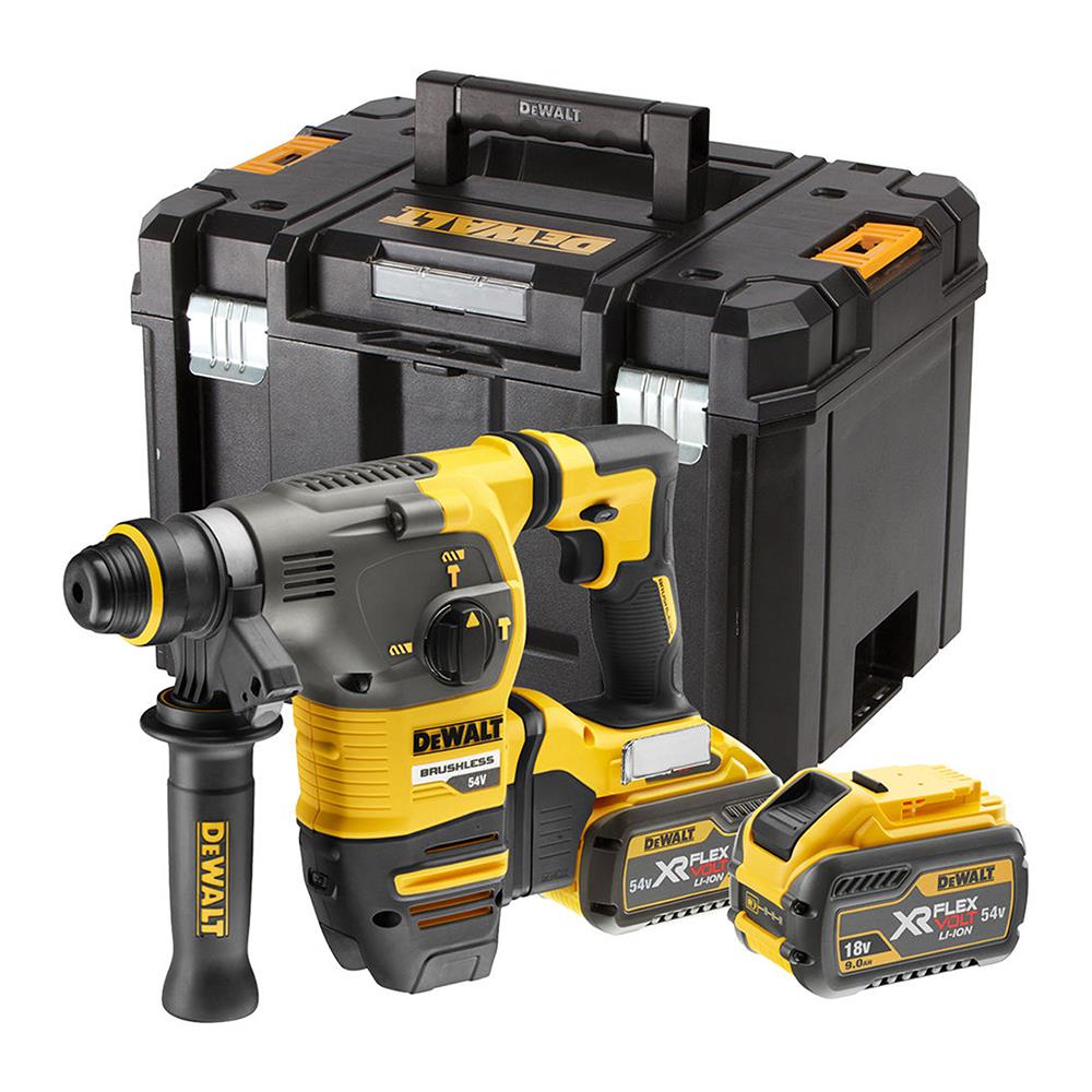 สว่านโรตารี่ไร้สาย (พร้อมแบตเตอรี่) DEWALT DCH333X2-KR 30 มม. 54 โวลต์