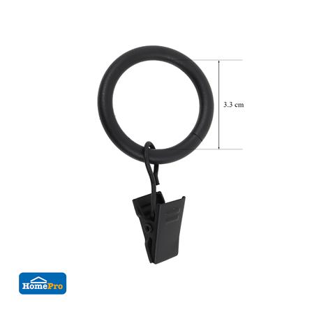 ห่วงคล้องรางเหล็ก HOME LIVING STYLE WD 33 มม. สีดำ (แพ็ก 6 ชิ้น)_4