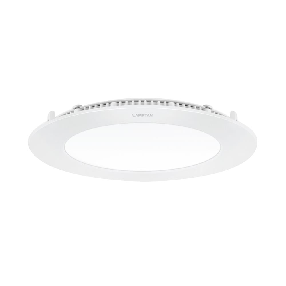 ดาวน์ไลท์ LED LAMPTAN ULTRA SLIM PC 12 วัตต์ WARM WHITE 6 นิ้ว สีขาว กลม