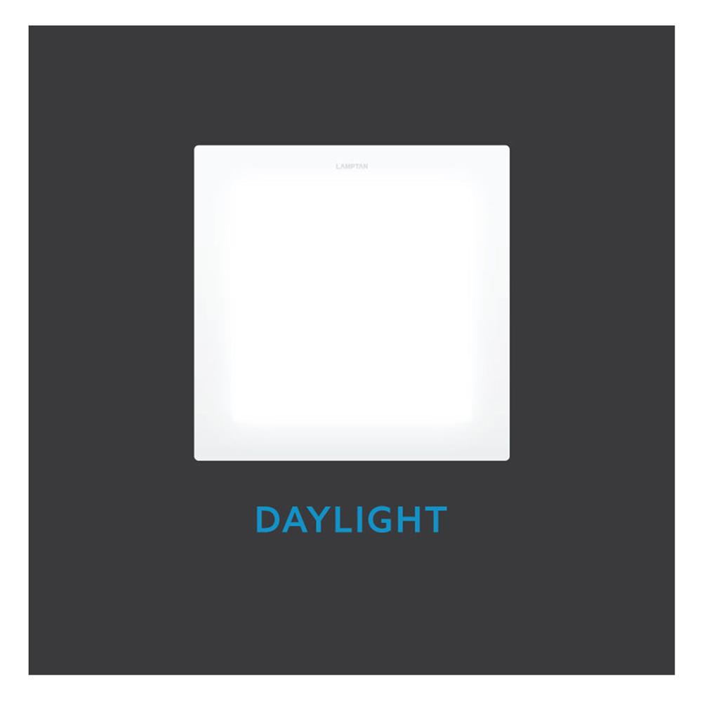 ดาวน์ไลท์ LED LAMPTAN ULTRA SLIM PC 12 วัตต์ DAYLIGHT 6 นิ้ว สีขาว เหลี่ยม