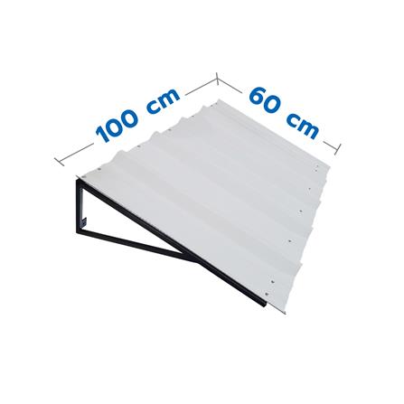 กันสาดเมทัลชีท S.D.BRILLIANT 60x100 ซม. สีขาว_0