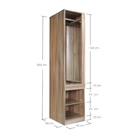 WARDROBE FRAMES WITH MIRROR BURO ANTARES W-45 AROMA OAK