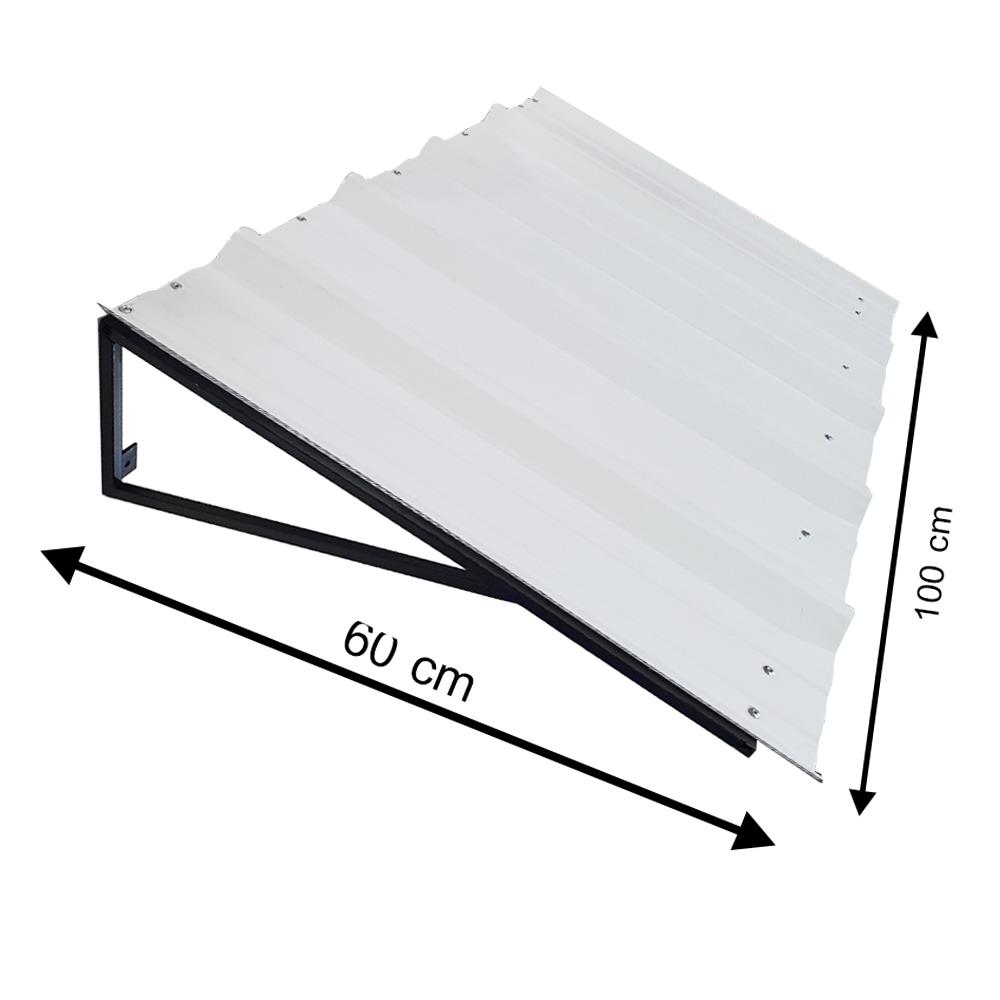 กันสาด UPVC โครงเหล็ก S.D.BRILLIANT 60x100 ซม. สีขาว