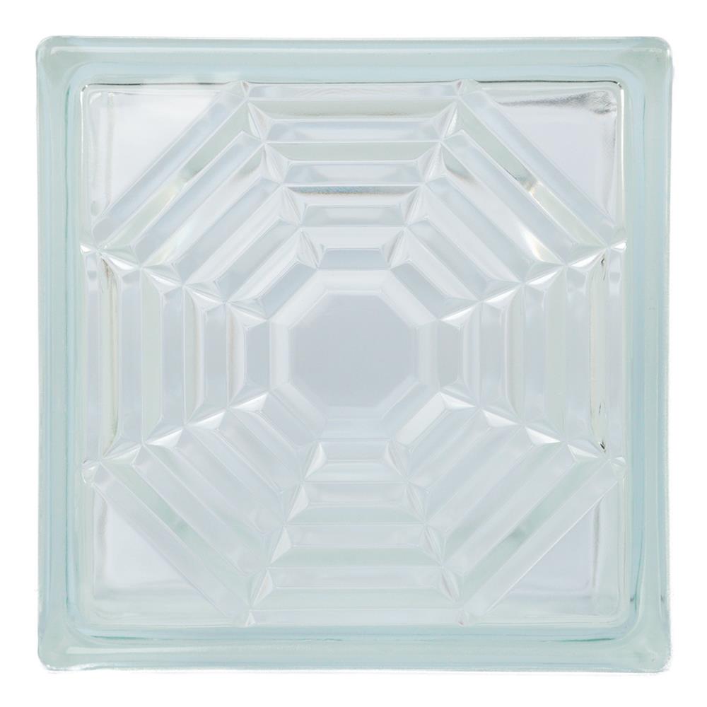 อิฐแก้ว 19x19x8 ซม. ช้างแก้ว เพชรมงคล สีใส