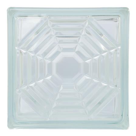 อิฐแก้ว 19x19x8 ซม. ช้างแก้ว เพชรมงคล สีใส_0