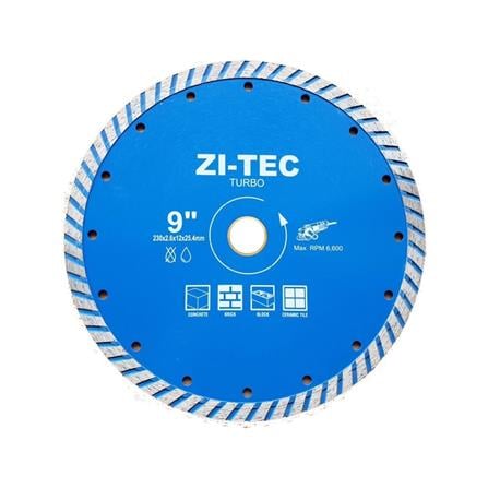 ใบตัดเพชร 9 นิ้ว ZITEC TURBO สีฟ้า_0