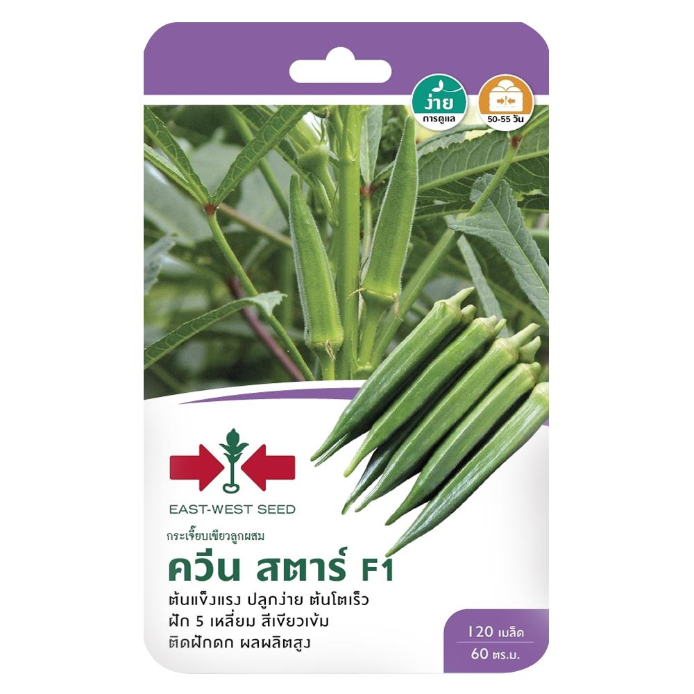 เมล็ดพันธุ์กระเจี๊ยบเขียว F1 ควีนสตาร์ ศรแดง