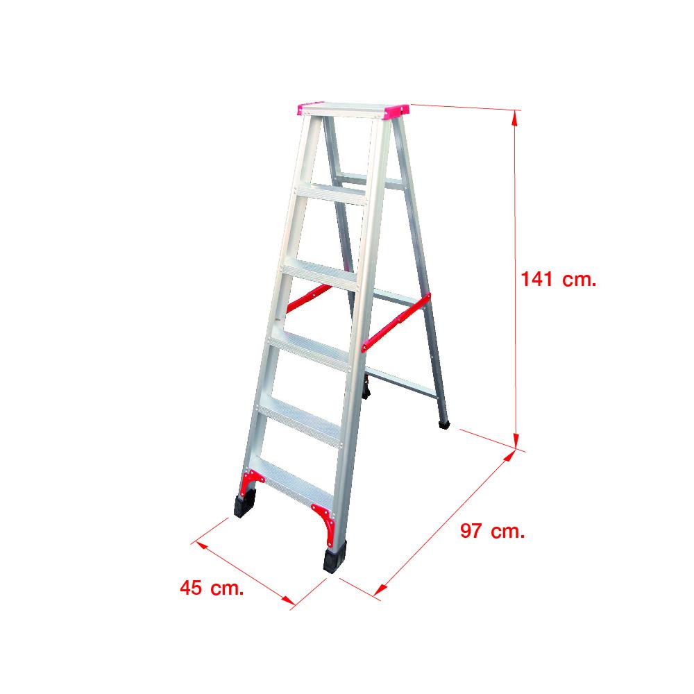 บันไดอะลูมิเนียมทรง A MATALL R12206L 6 ขั้น