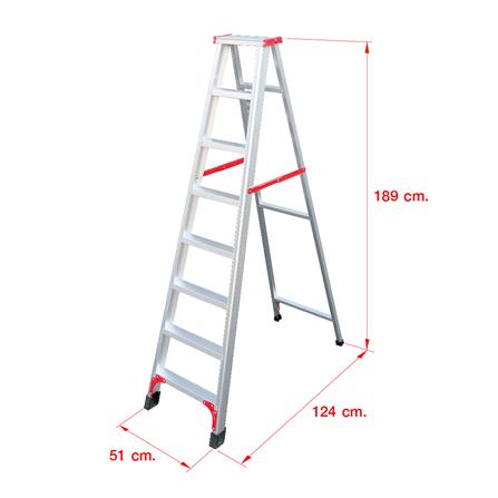 บันไดอะลูมิเนียมทรง A MATALL R12208L 8 ขั้น_2