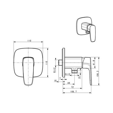 วาล์วฝักบัวผสม AMERICAN STANDARD A-1726-10_1