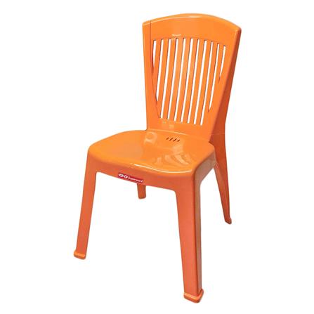 เก้าอี้พลาสติกลายตรง SUPERWARE CH-63 สีส้ม