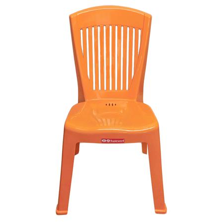 เก้าอี้พลาสติกลายตรง SUPERWARE CH-63 สีส้ม_1