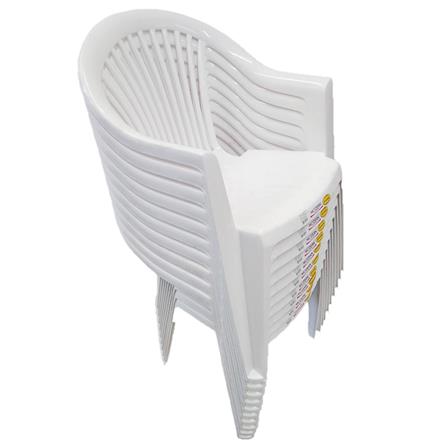 เก้าอี้พนักพิงมีที่วางแขน SPRING VENUS4 สีขาว_4