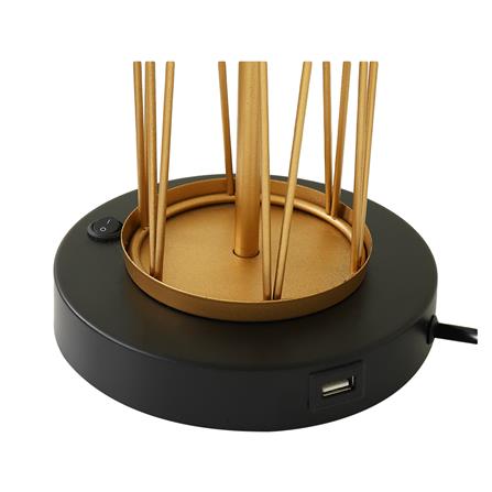 TABLE LAMP CARINI YJ202027 WHITE/ANTIQUE BRASS/BLACK