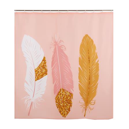 POLYESTER SHOWER CURTAIN MOYA SC3461A FEATHER 180x180CM.