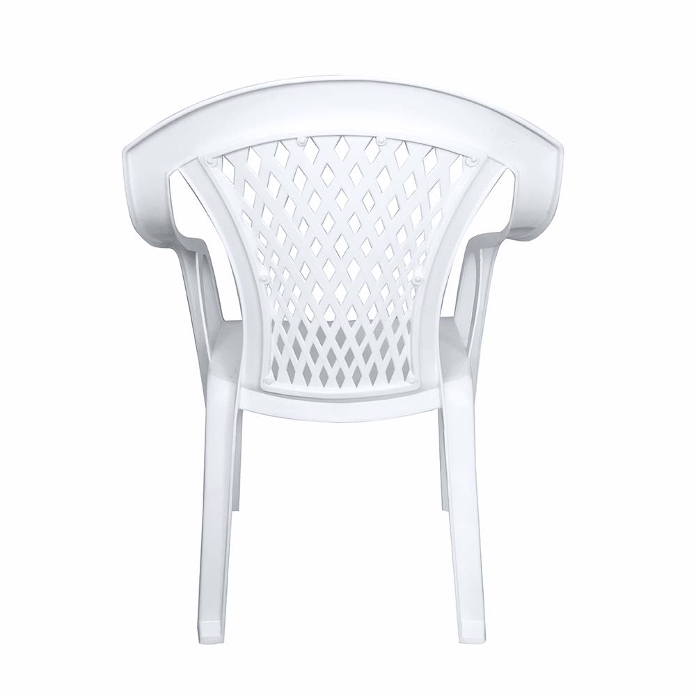 เก้าอี้พลาสติกเท้าแขน SUPERWARE CH-52 สีขาว