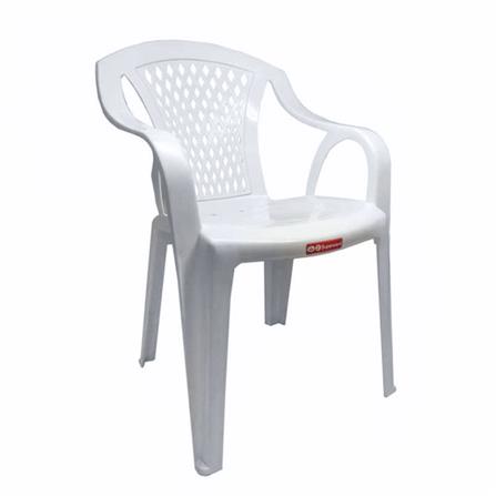 เก้าอี้พลาสติกเท้าแขน SUPERWARE CH-52 สีขาว_1