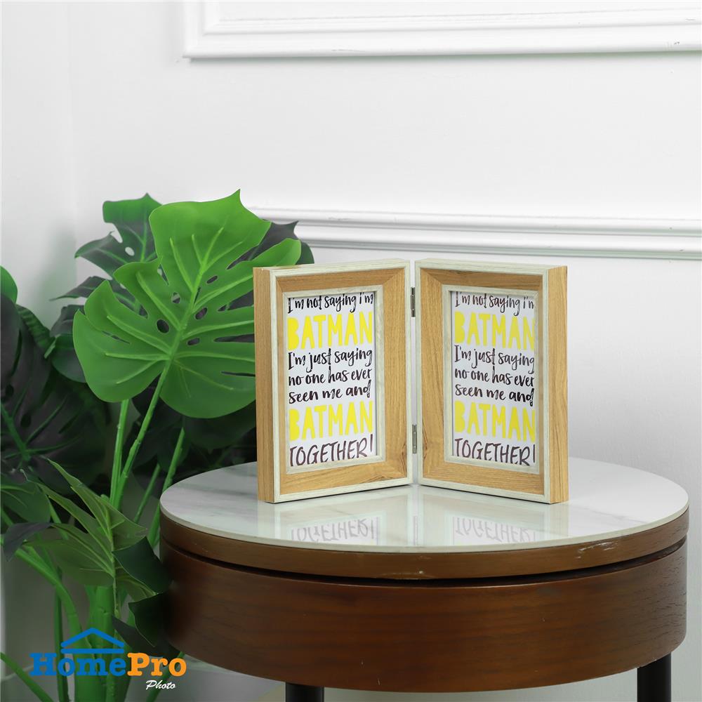 กรอบรูปไม้คู่ HOME LIVING STYLE BATMAN 4x6 นิ้ว สีน้ำตาล