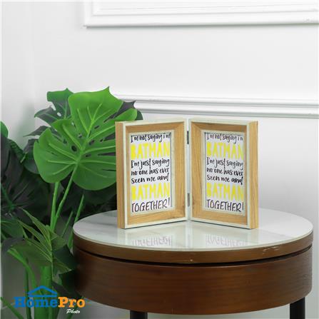 กรอบรูปไม้คู่ HOME LIVING STYLE BATMAN 4x6 นิ้ว สีน้ำตาล_3