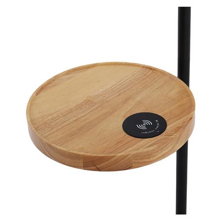 FLOOR LAMP CARINI L711 ANTIQUE BLACK/BLACK/WOOD