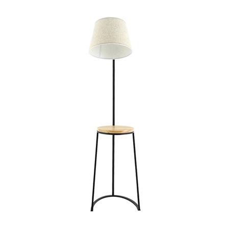 FLOOR LAMP CARINI L715 WHITE/BLACK/WOOD