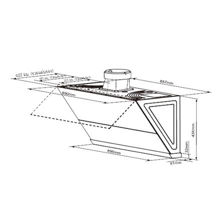 CHIMNEY HOOD FOTILE JQG9031 90CM