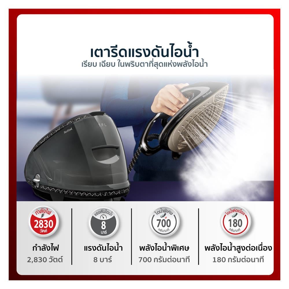 เตารีดแรงดันไอน้ำ TEFAL GV9612 1.9 ลิตร